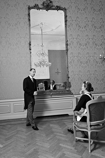 mimeact met butler en dienstmeid